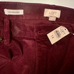 LOFT Corduroy Jeans - Deep Red